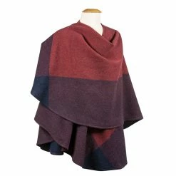 Best Pirce 😀 Celtic Irish Brushed Lambswool Cape: Burgundy 🛒