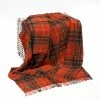 Best Sale 🔥 Celtic Lambswool Throw: Orange Tartan ⭐