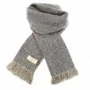 Flash Sale ⌛ Celtic Donegal Wool Scarf: Grey Herringbone ⌛