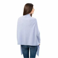 New 🤩 Celtic Irish Brushed Lambswool Shawl: Blue 🧨 -bbc Elegant shop 23380C