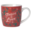Best Pirce 😍 Decor "Peace, Love, Joy and Cheer" Mug: Red 🔔
