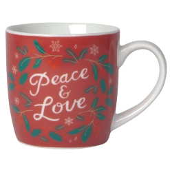 Best Pirce 😍 Decor "Peace, Love, Joy and Cheer" Mug: Red 🔔