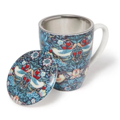 Best deal 🔔 Tabletop William Morris Strawberry Thief Covered Mug with Tea Infuser ✨