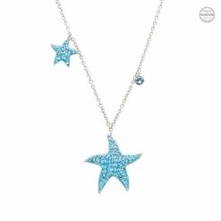 Best reviews of 💯 Celtic Mom And Baby Starfish Necklace with Aqua Swarovski® Crystals 😍