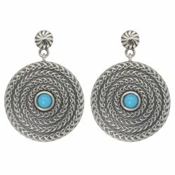 Cheap 😉 Celtic Silver and Turquoise Circle Earrings 💯